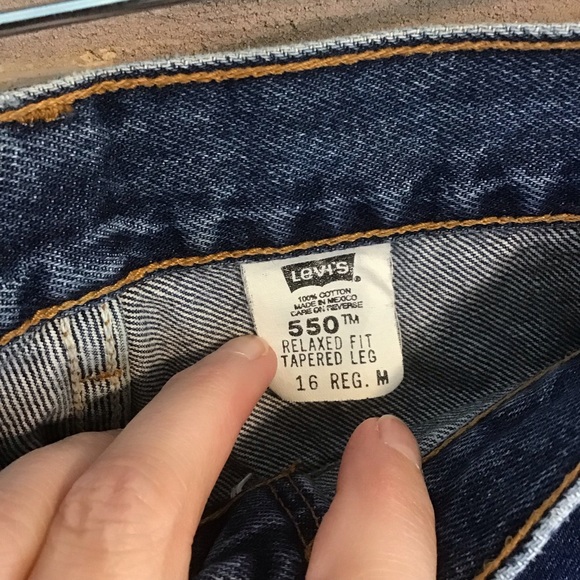 LEVI'S Women's Vtg 2006 550 Blue Relaxed Fit Tapered leg High Rise Mom Jeans 16 - Picture 4 of 6